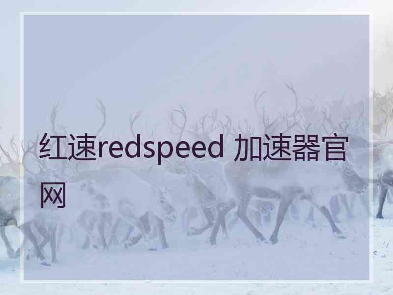 红速redspeed 加速器官网