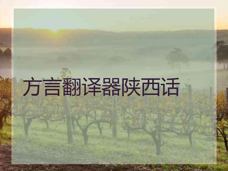方言翻译器陕西话