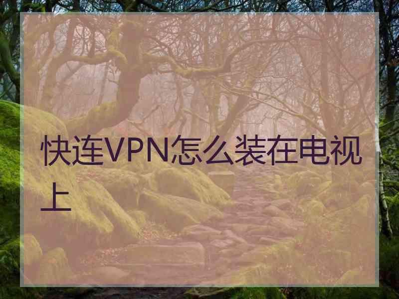 快连VPN怎么装在电视上