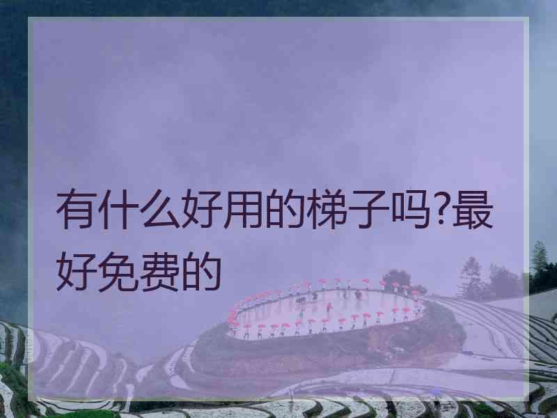 有什么好用的梯子吗?最好免费的