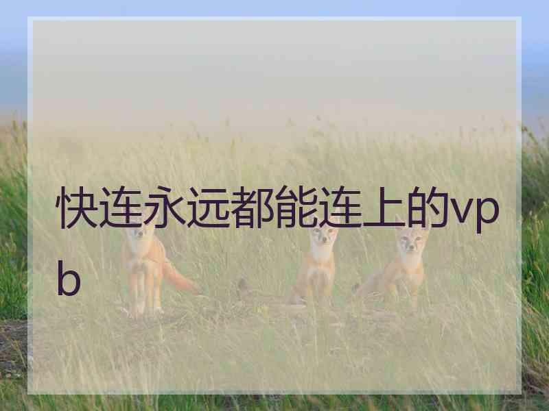 快连永远都能连上的vpb