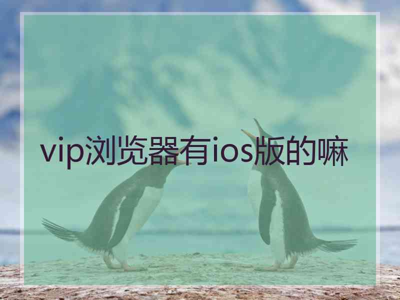 vip浏览器有ios版的嘛