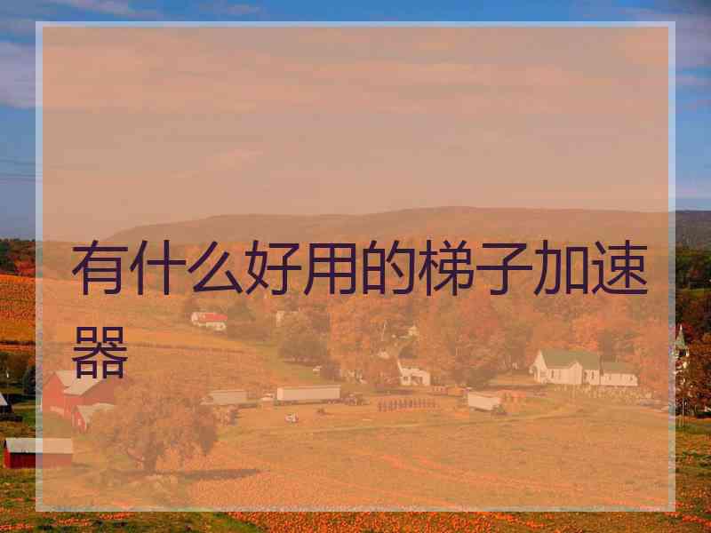 有什么好用的梯子加速器