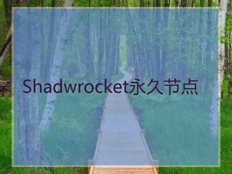 Shadwrocket永久节点