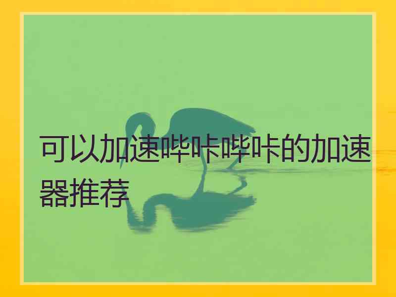 可以加速哔咔哔咔的加速器推荐