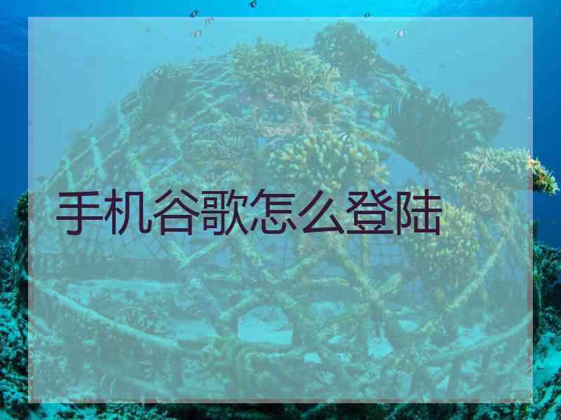 手机谷歌怎么登陆