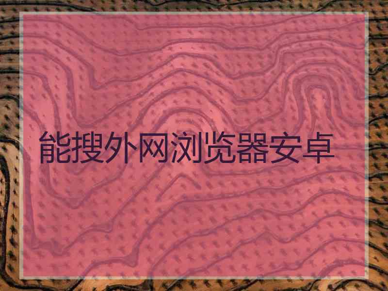能搜外网浏览器安卓