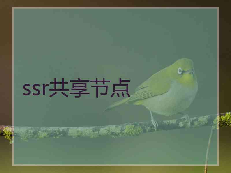 ssr共享节点