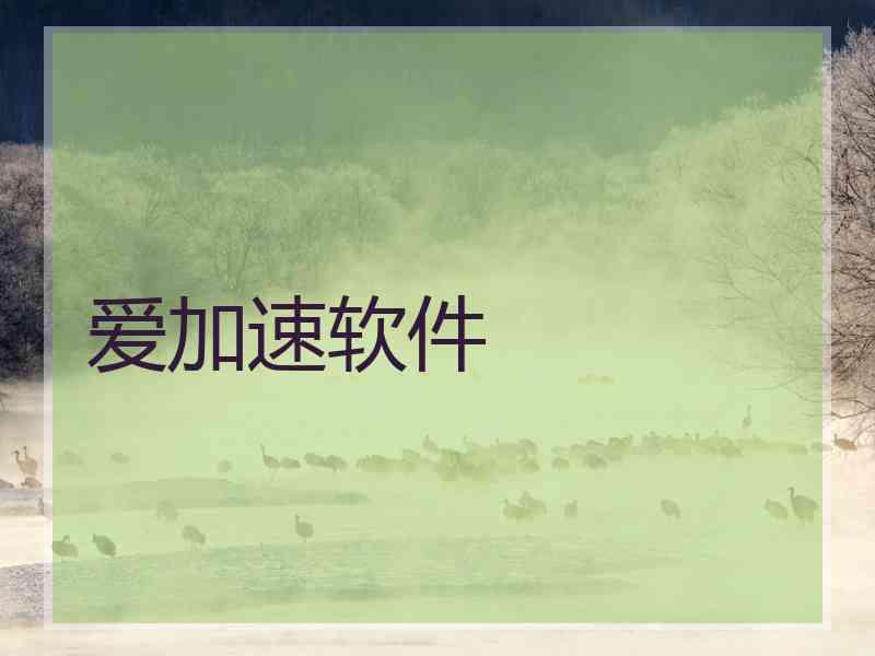爱加速软件
