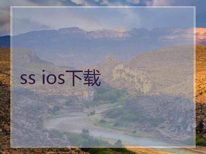 ss ios下载