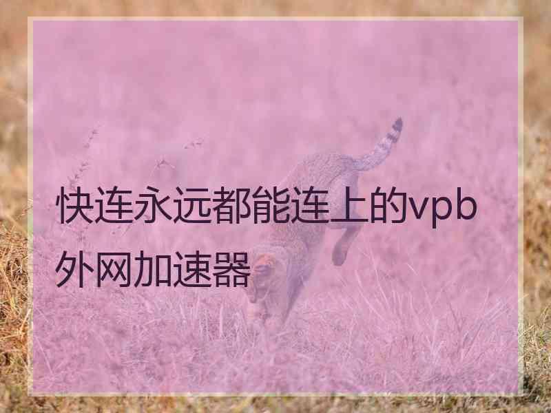 快连永远都能连上的vpb外网加速器
