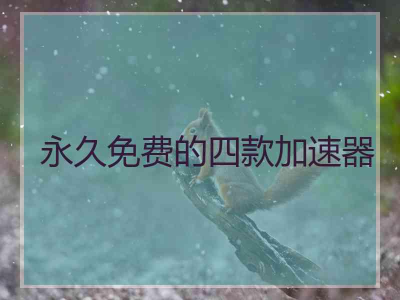 永久免费的四款加速器