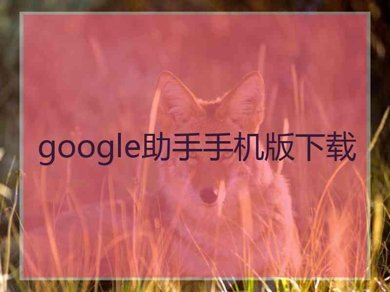 google助手手机版下载
