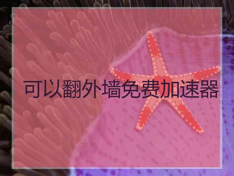 可以翻外墙免费加速器