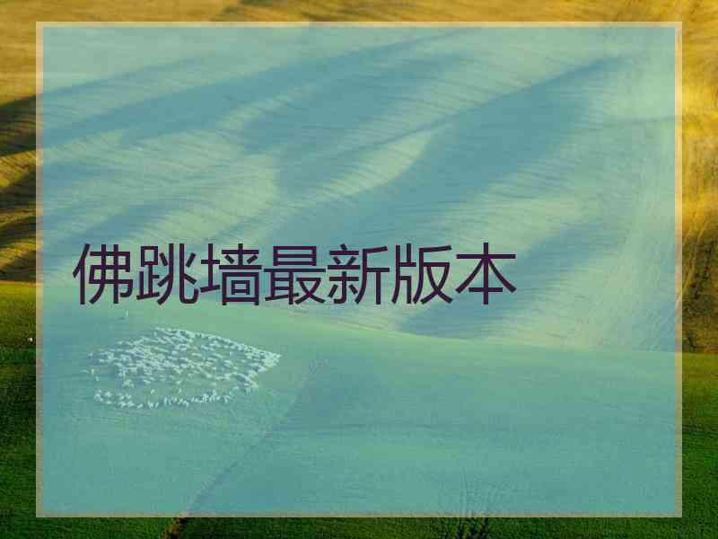 佛跳墙最新版本