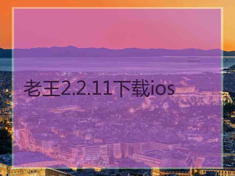 老王2.2.11下载ios