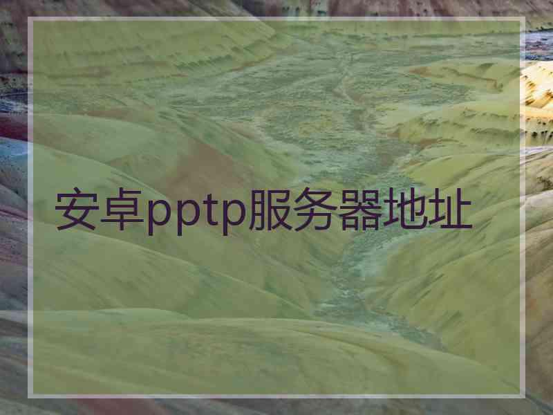 安卓pptp服务器地址