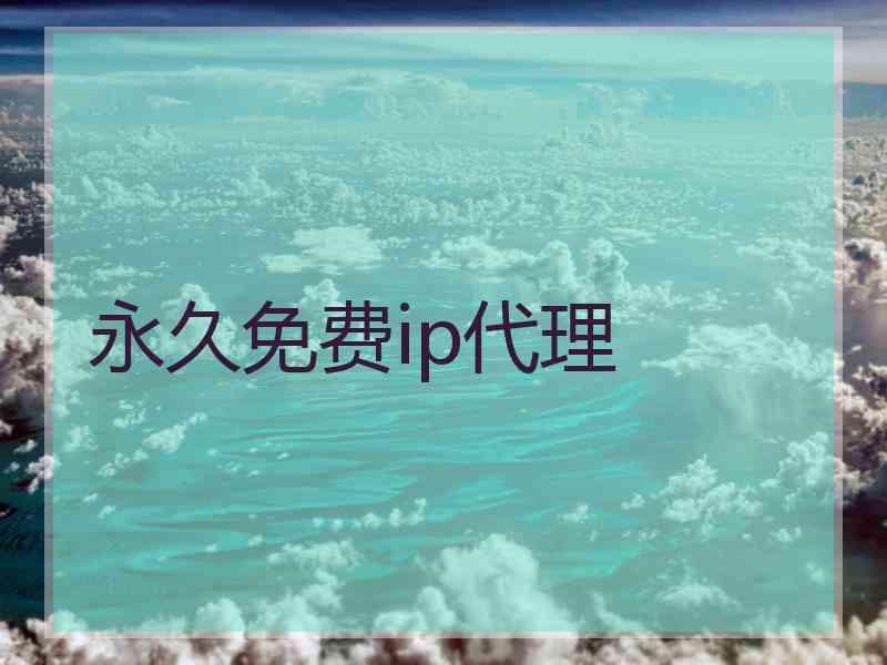 永久免费ip代理