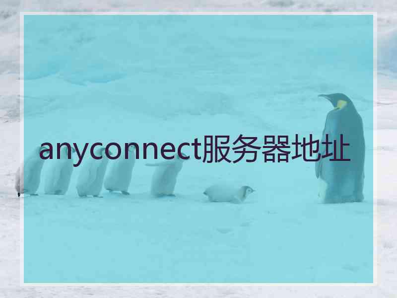 anyconnect服务器地址