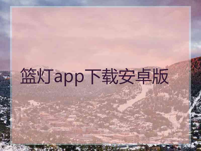 篮灯app下载安卓版