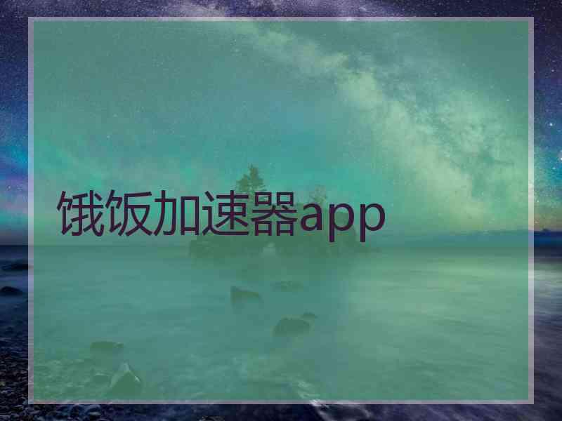 饿饭加速器app
