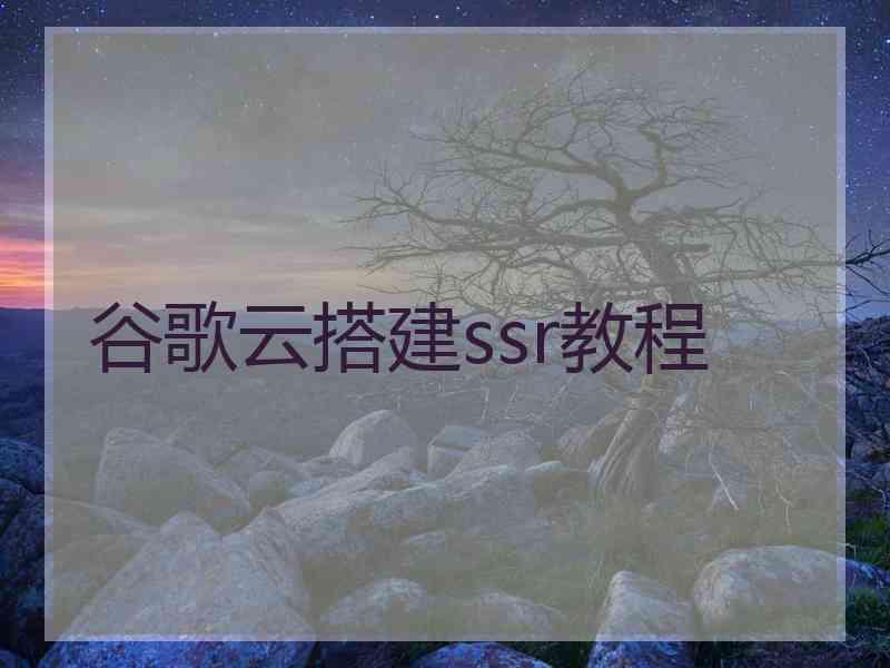 谷歌云搭建ssr教程