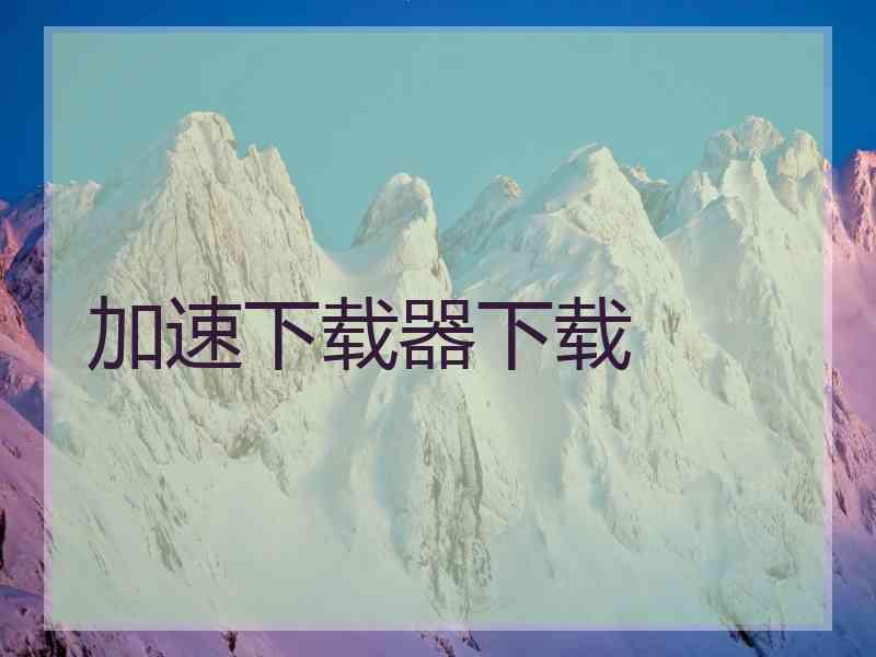 加速下载器下载