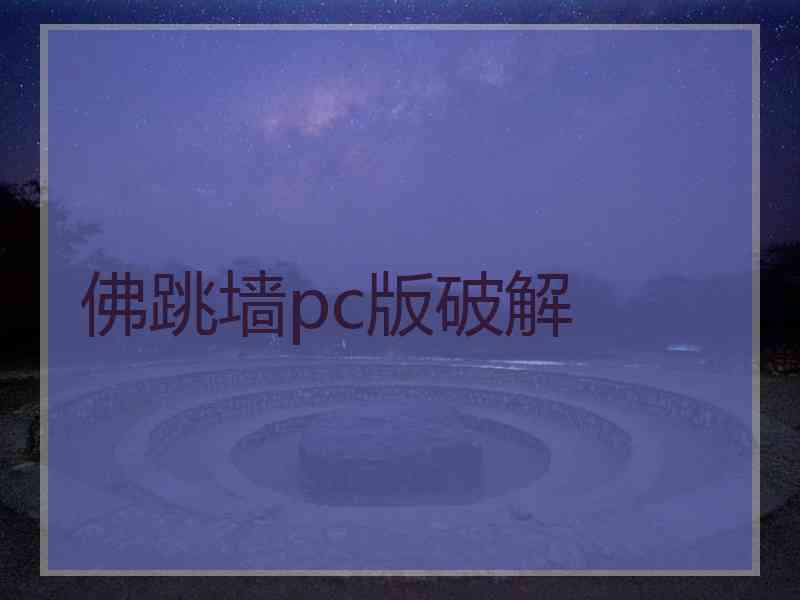 佛跳墙pc版破解