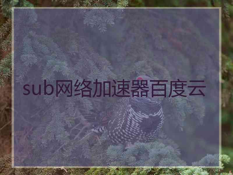 sub网络加速器百度云