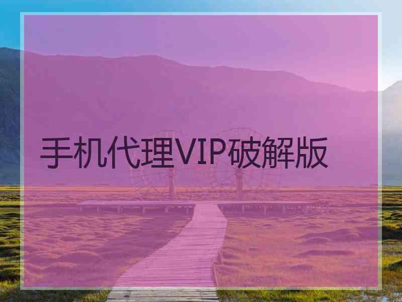 手机代理VIP破解版