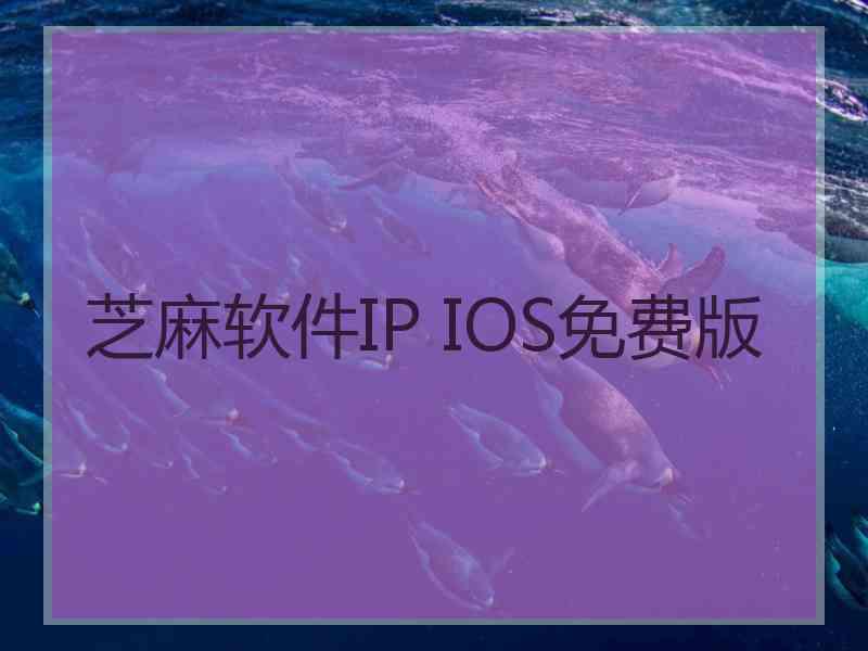 芝麻软件IP IOS免费版