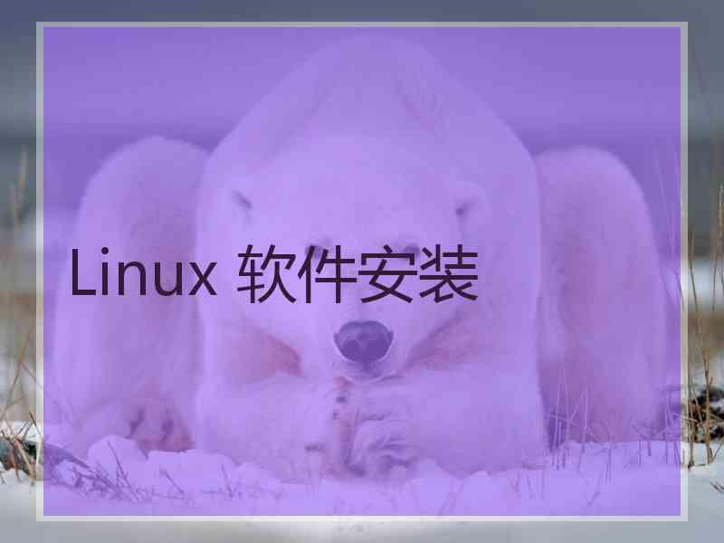 Linux 软件安装