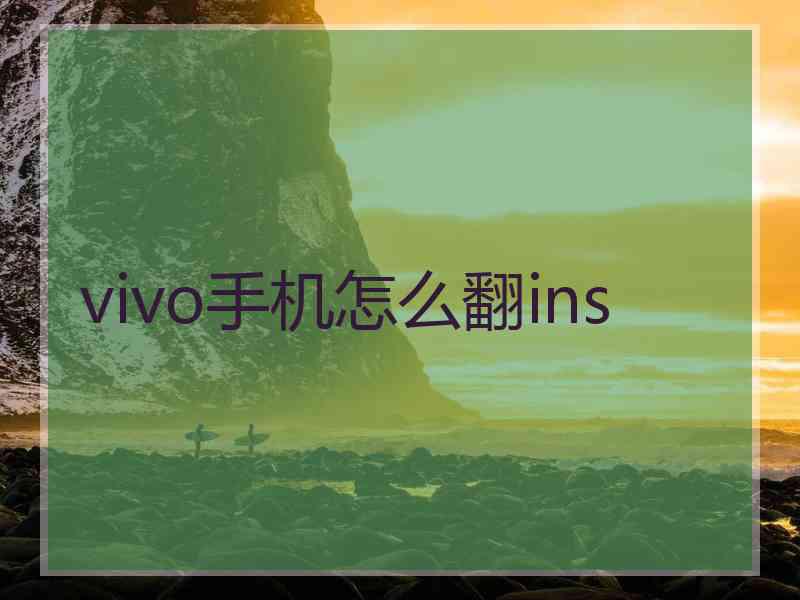 vivo手机怎么翻ins