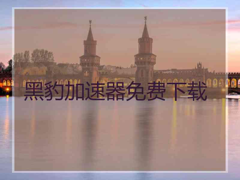 黑豹加速器免费下载