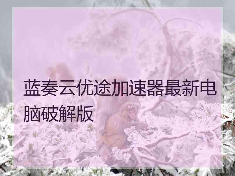 蓝奏云优途加速器最新电脑破解版